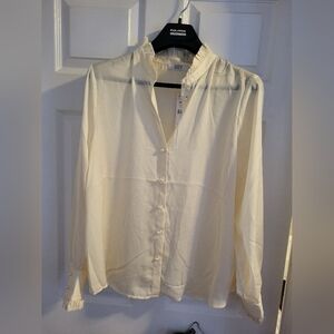 Cream Button-Up Women's Top